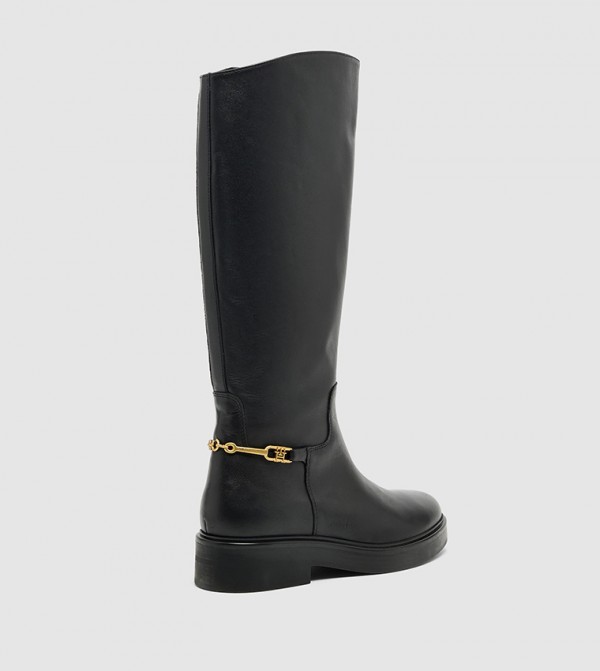 تومي هيلفيغر أبوات - أسود Knee length Boots