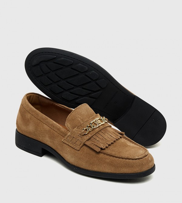 تومي هيلفيغر أحذية لوفر - كاكي undefined