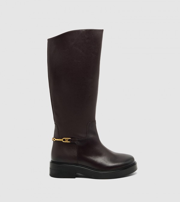 تومي هيلفيغر أبوات - بني Knee length Boots