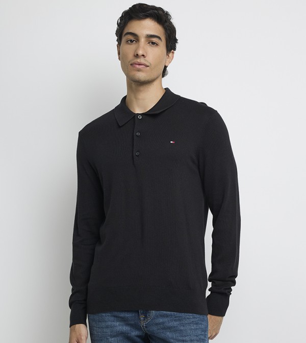 تومي هيلفيغر  سترات و كارديغانات  - أسود Round Neck Sweaters