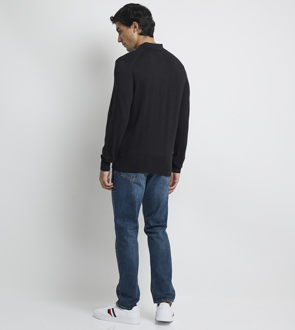 تومي هيلفيغر  سترات و كارديغانات  - أسود Round Neck Sweaters