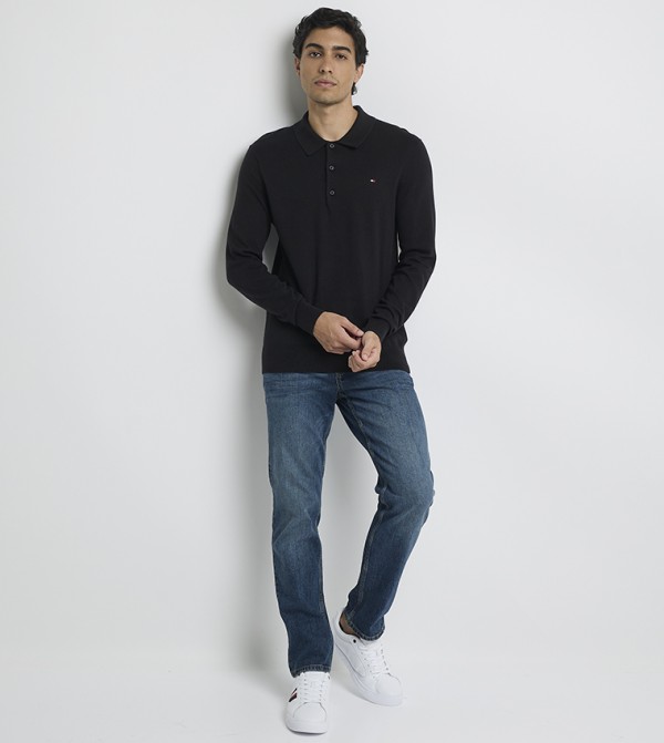 تومي هيلفيغر  سترات و كارديغانات  - أسود Round Neck Sweaters