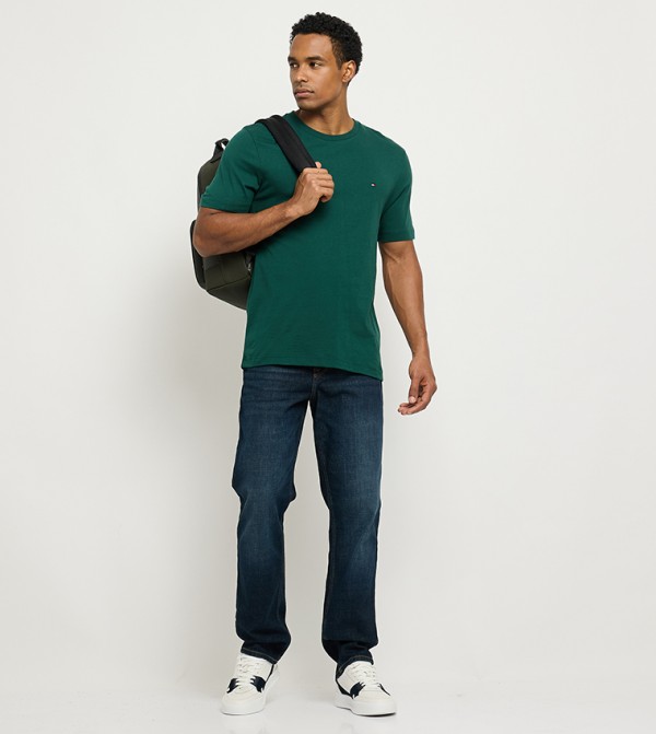 Tommy Hilfiger  Sportswear - Green Round Neck T-Shirts