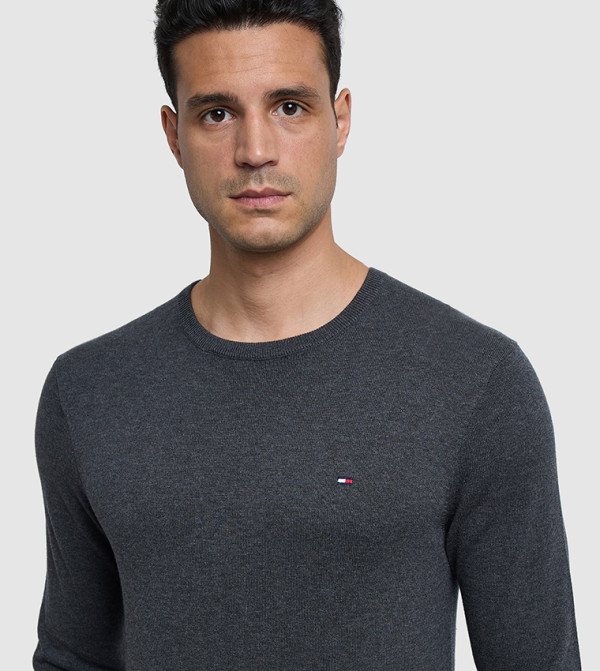Tommy Hilfiger Sweaters & Cardigans - Grey Round Neck Sweaters