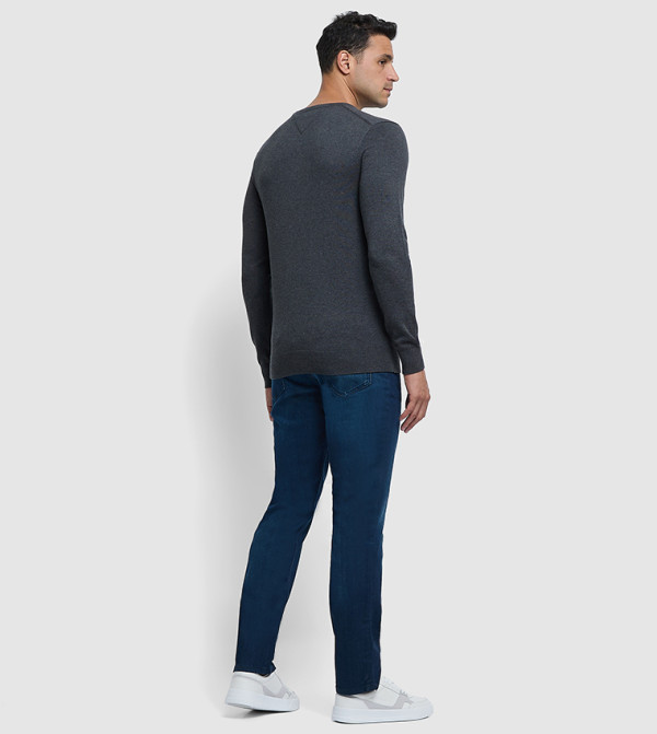 Tommy Hilfiger Sweaters & Cardigans - Grey Round Neck Sweaters