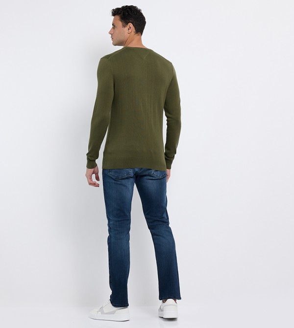 Tommy Hilfiger Tommy Hilfiger - Green Round Neck Sweaters