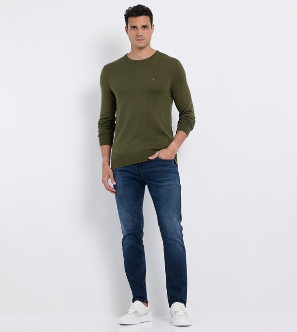 Tommy Hilfiger Tommy Hilfiger - Green Round Neck Sweaters