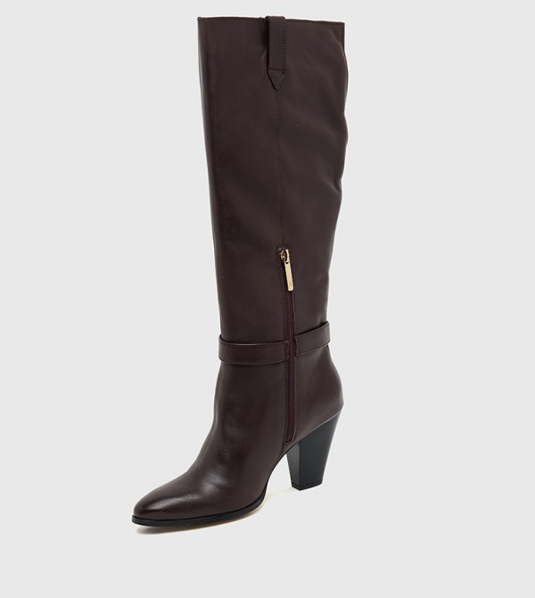 تومي هيلفيغر أبوات - بني Knee length Boots