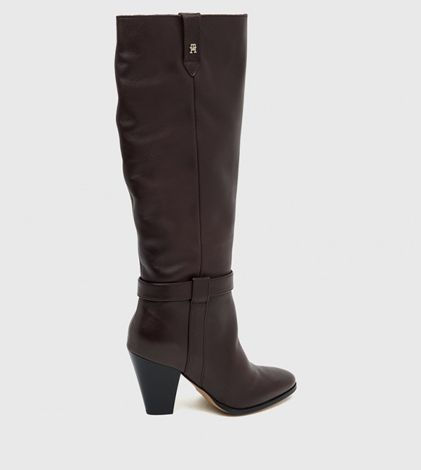 تومي هيلفيغر أبوات - بني Knee length Boots
