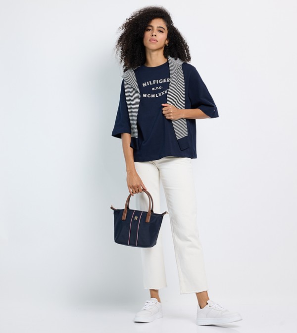 تومي هيلفيغر  تيشيرتات كاجوال - أزرق بحري داكن Short Sleeve T-Shirts