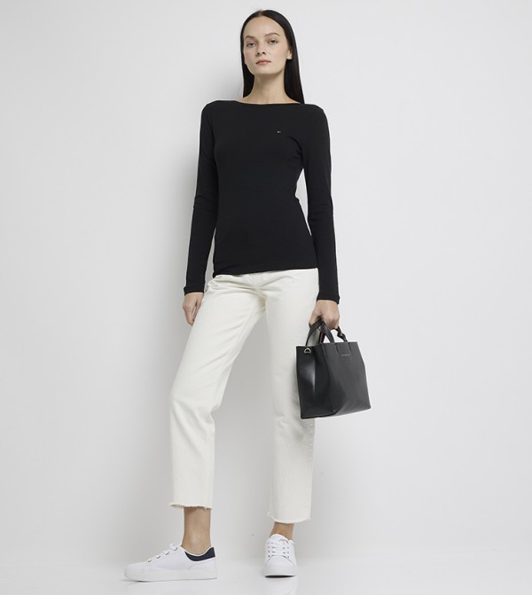 تومي هيلفيغر  تيشيرتات - أسود Long Sleeve T-Shirts