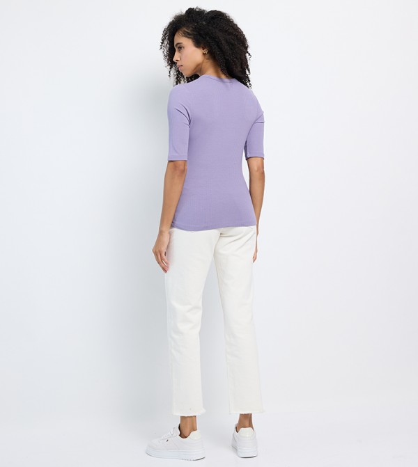 تومي هيلفيغر  تيشيرتات كاجوال - بنفسجي  Short Sleeve T-Shirts