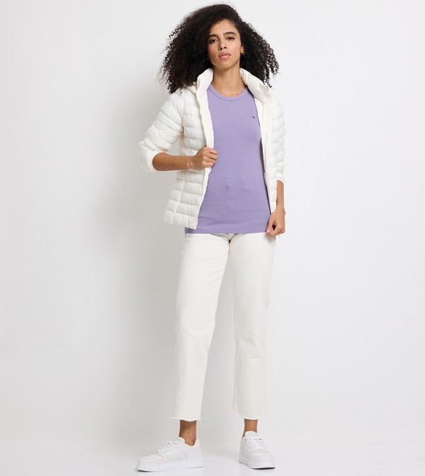 تومي هيلفيغر  تيشيرتات كاجوال - بنفسجي  Short Sleeve T-Shirts