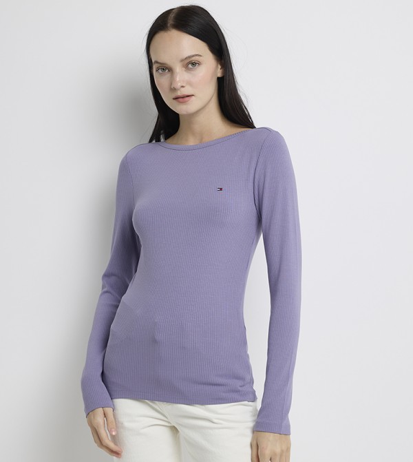 Tommy Hilfiger Long Sleeve T-Shirts - Lavender Long Sleeve T-Shirts