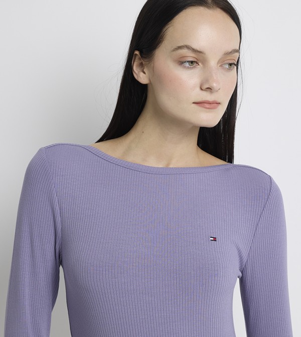 Tommy Hilfiger Long Sleeve T-Shirts - Lavender Long Sleeve T-Shirts