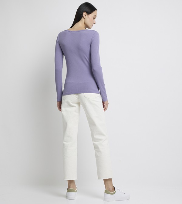 Tommy Hilfiger Long Sleeve T-Shirts - Lavender Long Sleeve T-Shirts