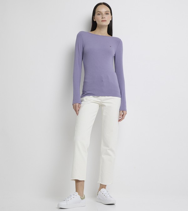Tommy Hilfiger Long Sleeve T-Shirts - Lavender Long Sleeve T-Shirts