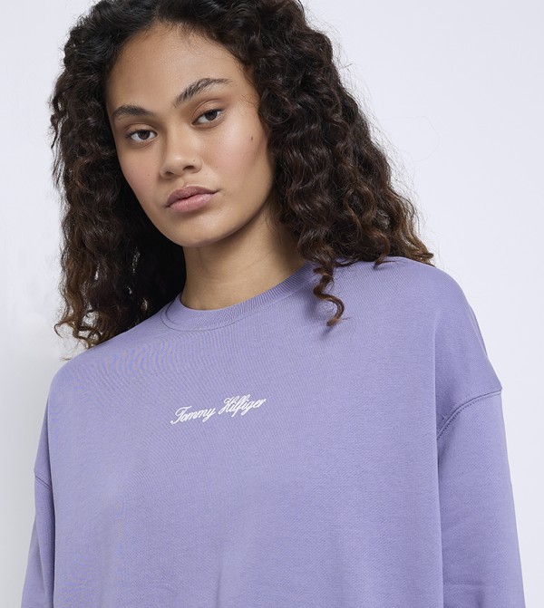 تومي هيلفيغر سويتشيرت - بنفسجي بلوزات