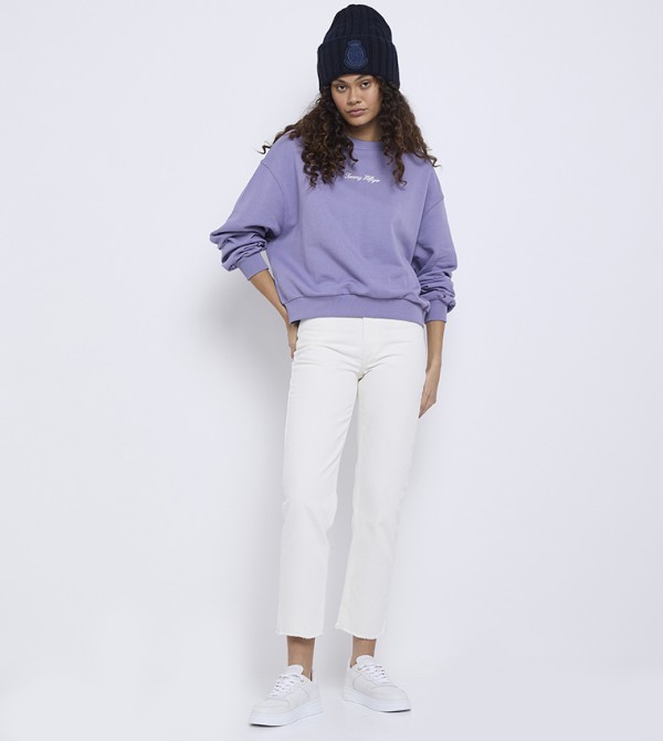 تومي هيلفيغر سويتشيرت - بنفسجي بلوزات