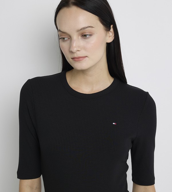 تومي هيلفيغر ملابس - أسود Short Sleeve T-Shirts