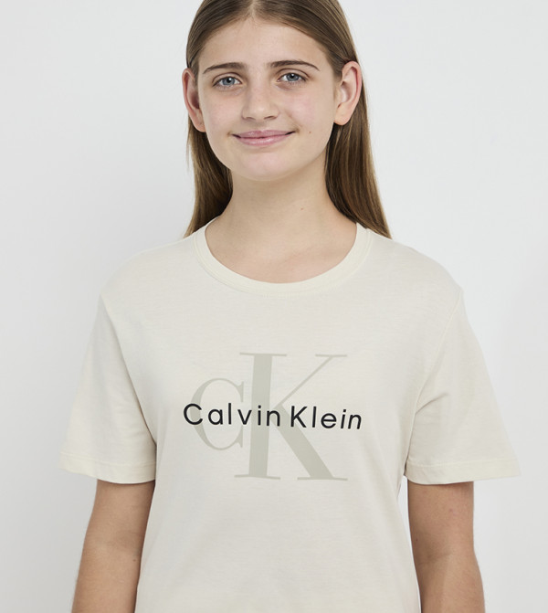Calvin Klein Jeans  - Cream T-shirts