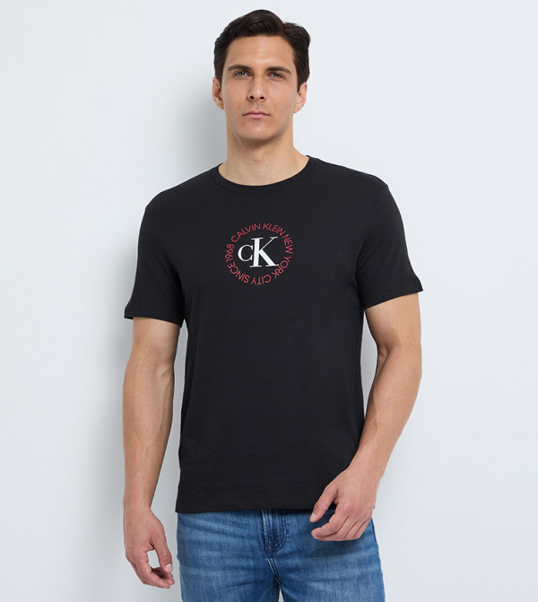 Calvin Klein Jeans - Black Round Neck T-Shirts