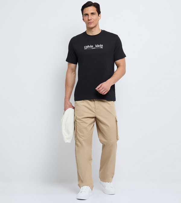 Calvin Klein Jeans Calvin Klein Jeans - Black Round Neck T-Shirts