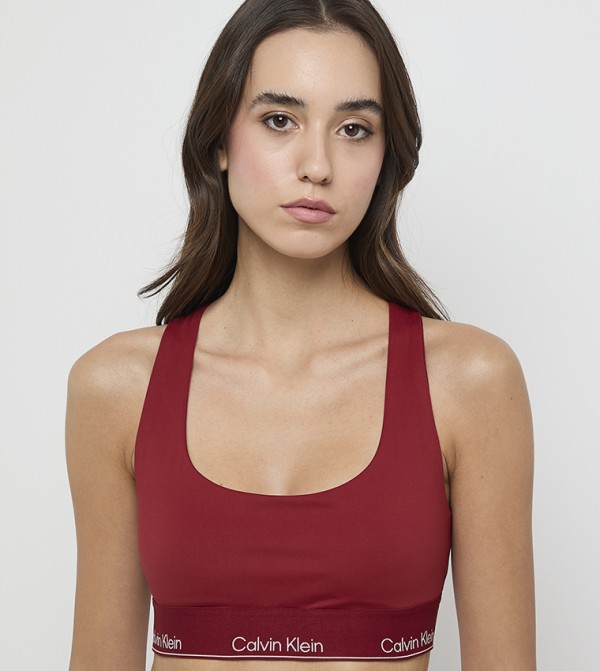 كالفين كلاين حمالات الصدر الرياضية - أحمر حمالات الصدر الرياضية