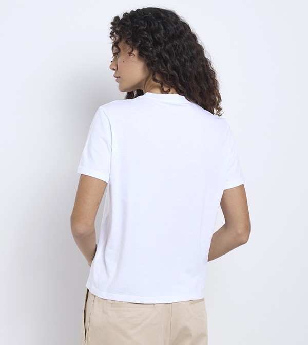 Calvin Klein Jeans  T-Shirts - White Short Sleeve T-Shirts