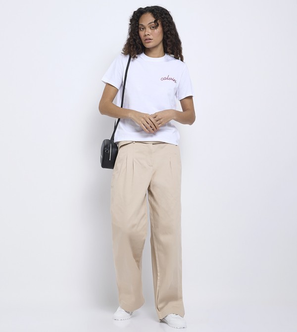 Calvin Klein Jeans  T-Shirts - White Short Sleeve T-Shirts