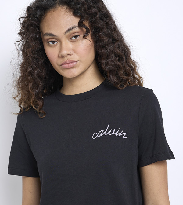 Calvin Klein Jeans  Clothing - Black Short Sleeve T-Shirts