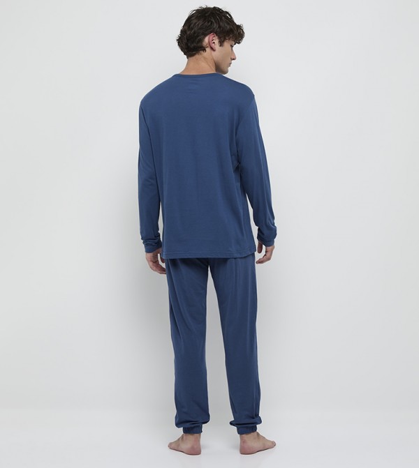 كالفين كلاين  ملابس النوم  - أزرق Pyjama Set