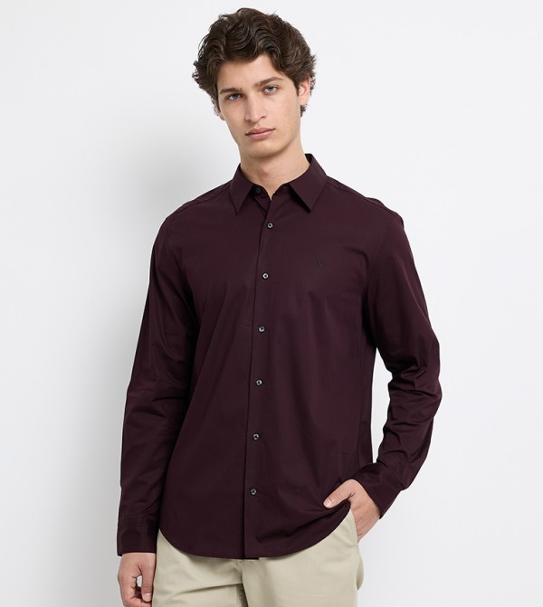 Calvin Klein Shirts - Dark Brown Long Sleeves