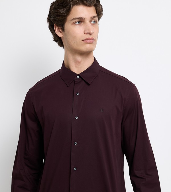 Calvin Klein Shirts - Dark Brown Long Sleeves
