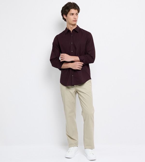 Calvin Klein Shirts - Dark Brown Long Sleeves