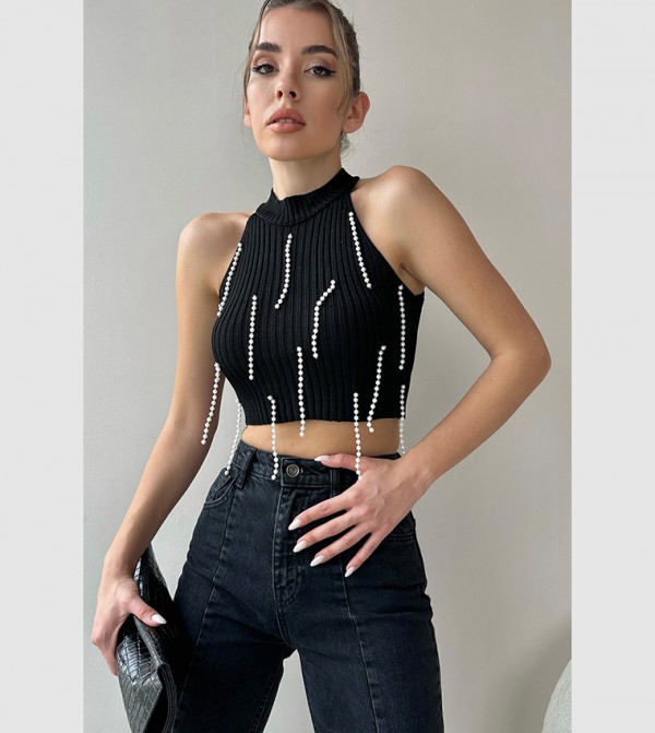 Trend Alaçatı Stili Trend Alaçatı Stili - Black Tops & Blouses