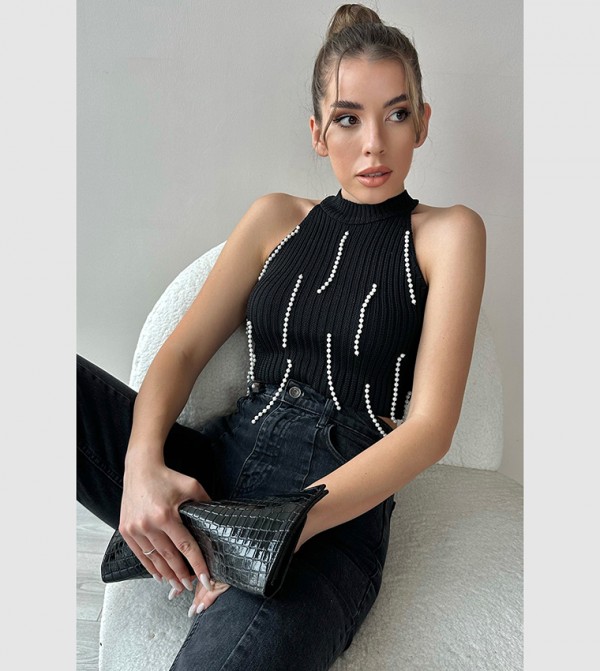 Trend Alaçatı Stili Trend Alaçatı Stili - Black Tops & Blouses