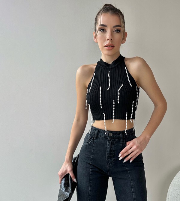 Trend Alaçatı Stili Trend Alaçatı Stili - Black Tops & Blouses