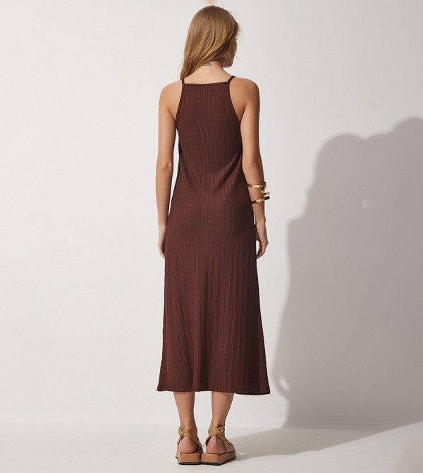 هابينس إسطنبول - أوتليت هابينس اسطنبول - بني  Midi Dresses
