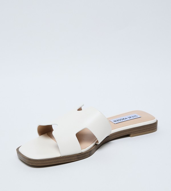 Steve Madden  Flat Sandals - White Flat Sandals