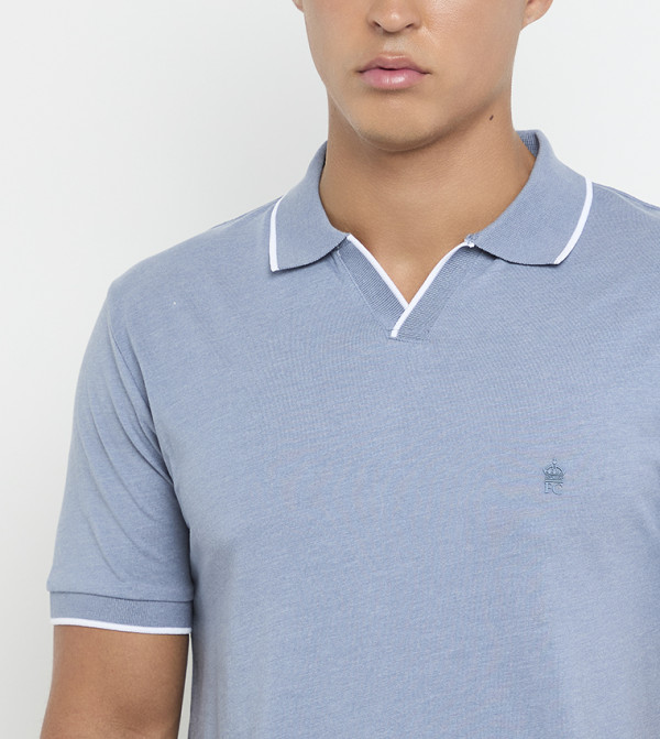 French Connection  Clothing - Light Blue Polo T-shirts