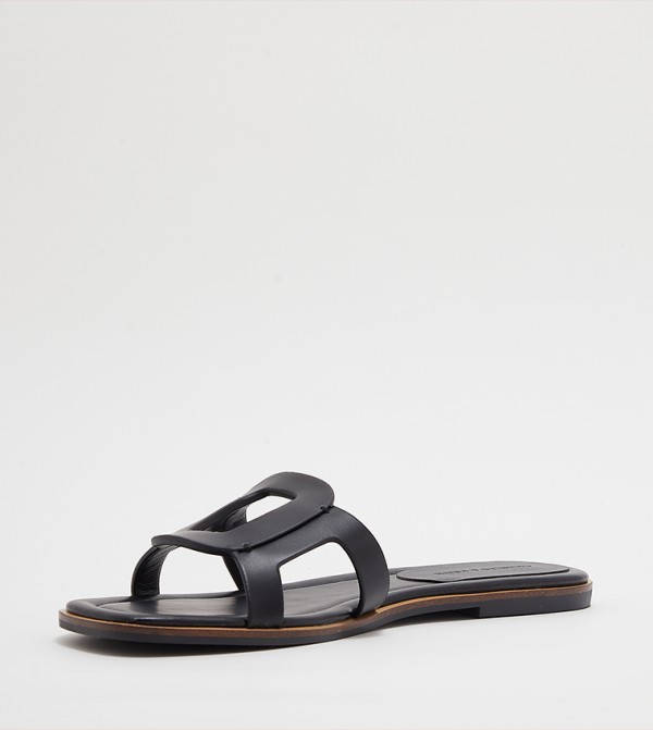 Charles & Keith  Sandals - Black Flat Sandals