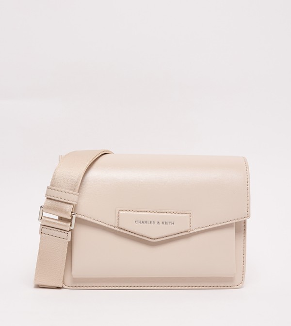 Charles & Keith  - Off White Cross Body Bags