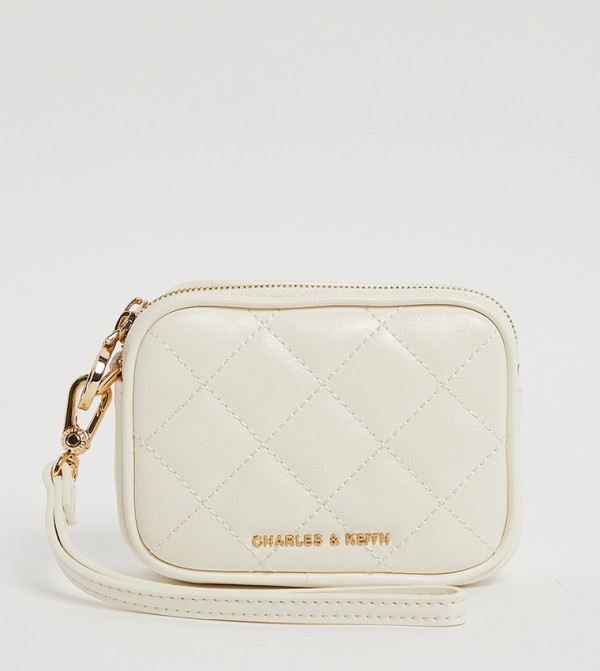 Charles & Keith  Cosmetic Bags - Cream Cosmetic Organizers