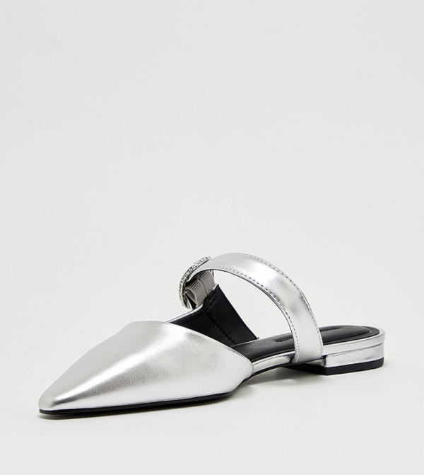 Charles & Keith  Slip-Ons - Silver Casual Slip-ons