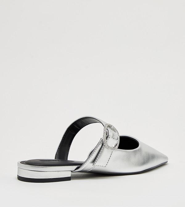 Charles & Keith  Slip-Ons - Silver Casual Slip-ons