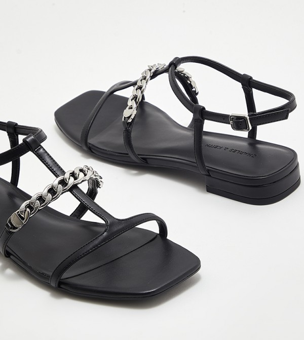 Charles & Keith Charles & Keith - Black Flat Sandals