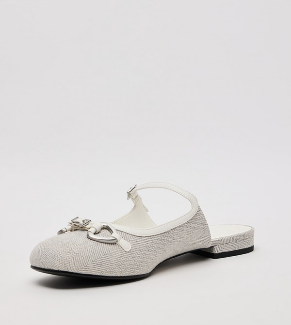 Charles & Keith  Slip-Ons - LIGHT GREY Casual Slip-ons