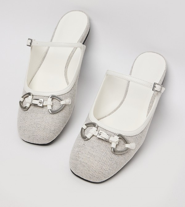 Charles & Keith  Slip-Ons - LIGHT GREY Casual Slip-ons