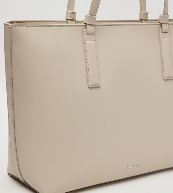 Charles & Keith  Tote Bags - Beige Tote Bags